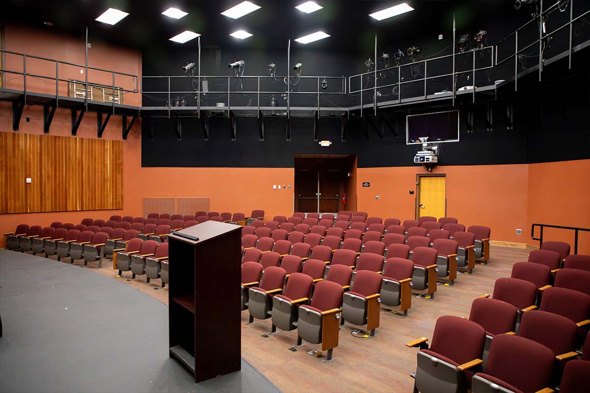 The Crescent Theatre looking to the audience