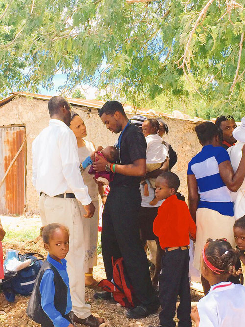 Student assessing a child