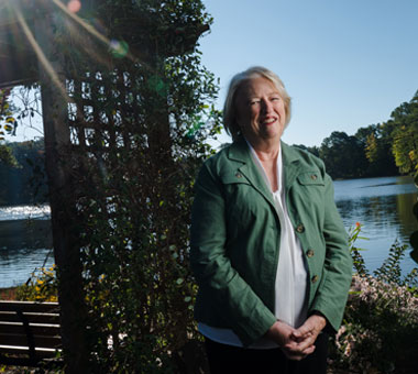 Jerri Hager by the lake