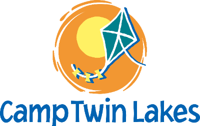 Camp Twin Lakes Logo A sun and kite