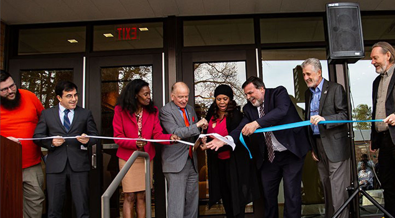 Crescent theatre ribbon cutting